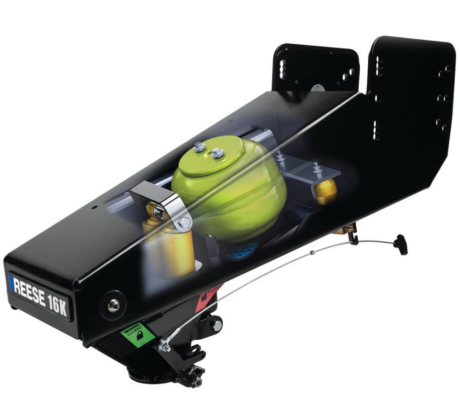Reese Goose Box 5th Wheel Pin Box, Air Ride, 16,000 lbs. Capacity, Fits Lippert (1621, 1716, 0719), Fabex PB 600 Series • 94716