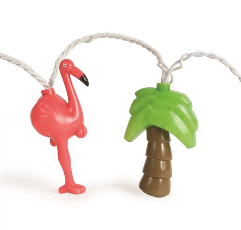Camco Party Lights - Flamingos and Palm Trees • 42662