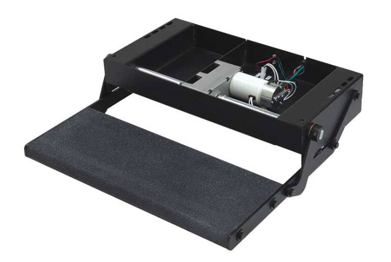 Lippert 24" Single Tread Lite Power RV Step With Switch Harness • 353542
