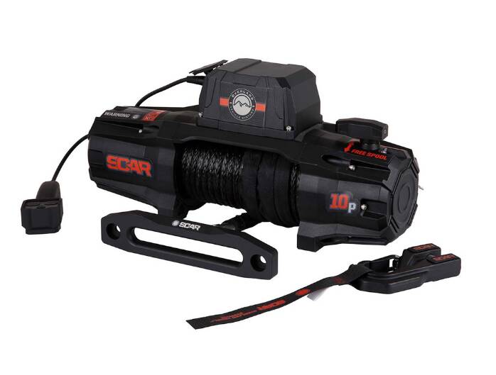 Overland Vehicle Systems SCAR 10S - 10,000 lbs. Rated Synthetic Rope Winch • 19099901