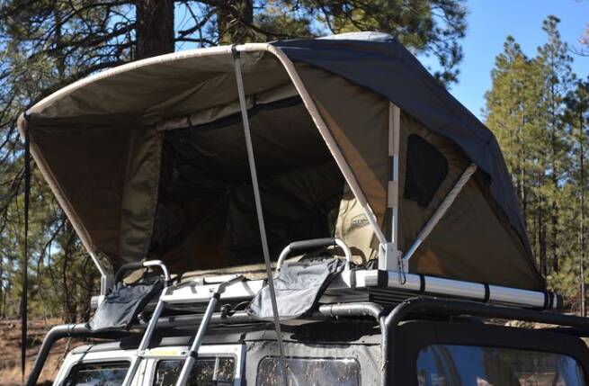 Raptor Series Voyager Rooftop Tent 78"x48" with Ladder (2 Person) • 100000-126800