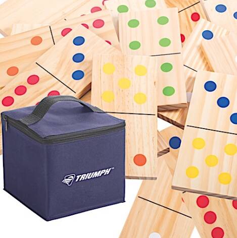 Escalade Sports Triumph 28-Piece Wood Lawn Outdoor Domino Set • 35-7331-2