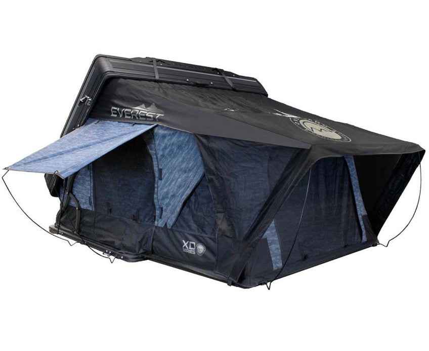 Overland Vehicle Systems XD Everest Cantilever Aluminum Hard Shell Roof Top Tent, Blue Body & Black Rainfly • 18489902
