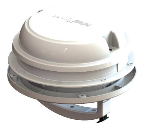 Maxxair MaxxFan Dome Plus Roof Vent with White Manual Lid & Fan • 00-03812W