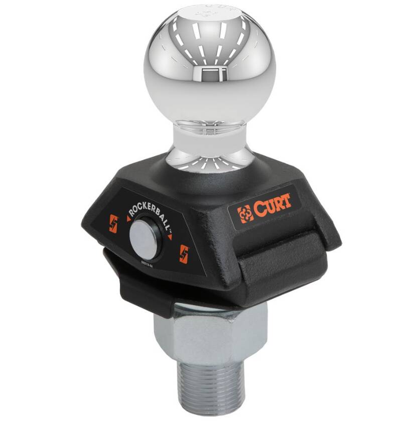 Curt RockerBall 2-5/16"Cushion Hitch Ball, 1-1/4" Shank, 12,000 LBS • 40249