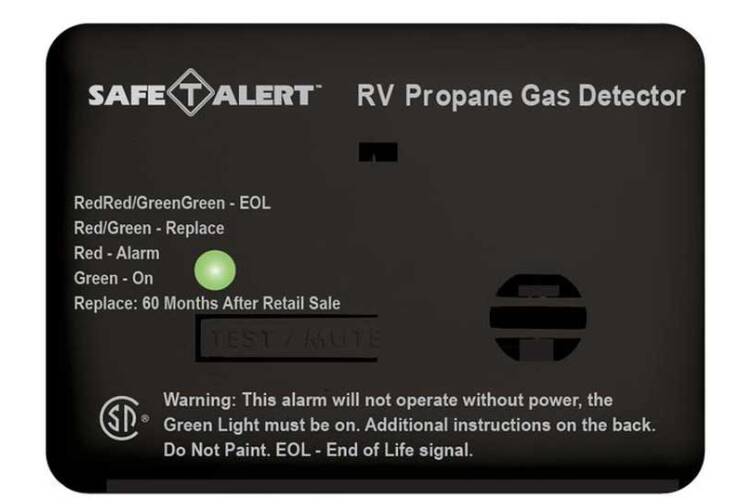 Safe-T-Alert 20 Series MIni RV Propane/LP Gas Alarm - Black • 20-441-P-BL