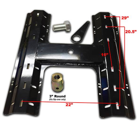 PopUp 5th Wheel Rail Plate for FlipOver Gooseneck Hitches • CAG-FO