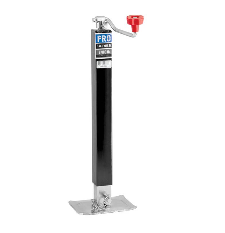 Pro Series Square Trailer Jack, No Mount, 8,000 lbs. Support Capacity, Top Wind, Weld-On, 15 in. Travel • 1400800383