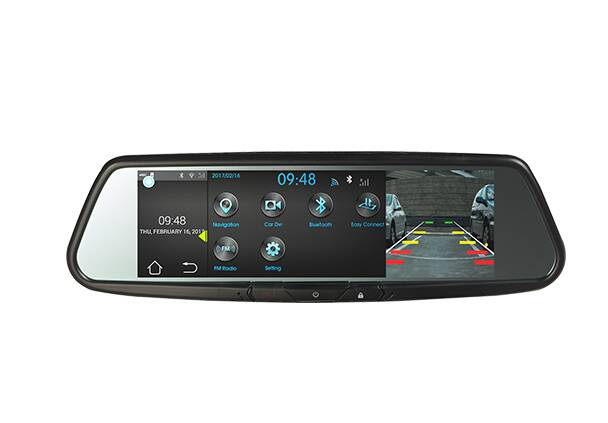 Audiovox 7.8" Android Based Smart Touch-Free Bluetooth Rearview Mirror DVR • RVM740SM