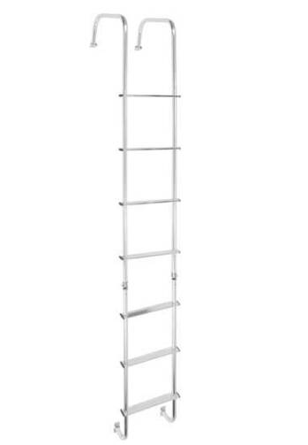Stromberg Carlson RV Exterior Ladder w/ Hinges - Aluminum - 99-1/2" Tall x 12" Wide • LA-401