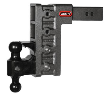 Gen-Y Hitch Adjustable 2-Ball Mount - 2-1/2" Hitch - 9" Drop/Rise - 21K • GH-624