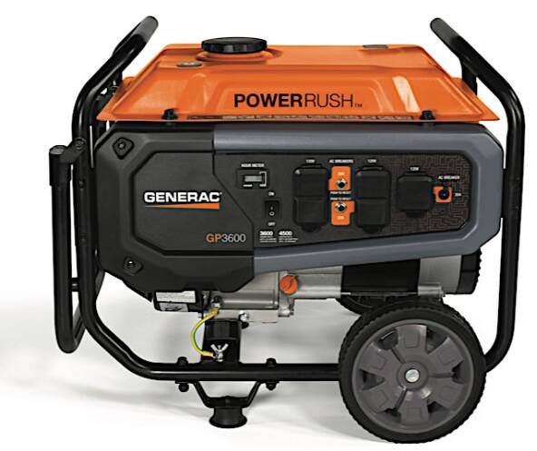 Generac GP3600 Portable Generator with PowerRush Advanced Technology • 7678