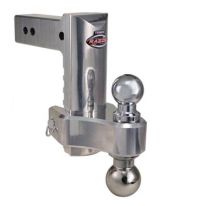 Trimax 8" Pin & Clip Aluminum Drop Hitch For 2-1/2" Receivers-Includes Dual Balls • TRZ8ALHD