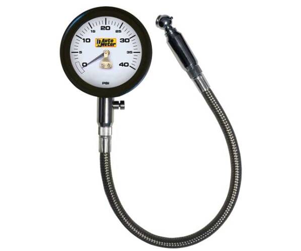 Auto Meter Analog Tire Press Gauge, 40 PSI • 2162