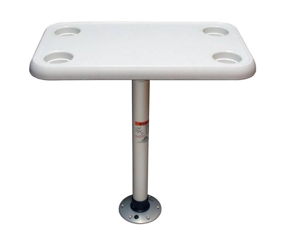 Springfield Marine Thread-Lock 28" L x 16" W Rectangular Table Kit with Surface Mount Base • 1690107