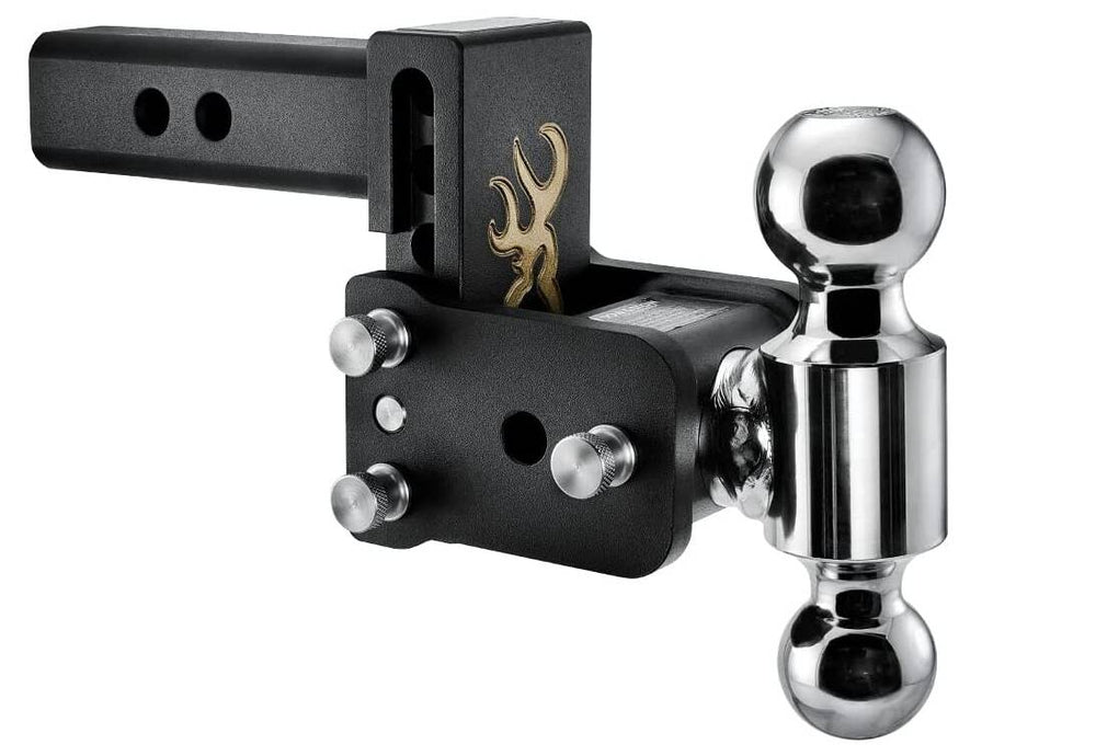 B&W Tow & Stow Adjustable Dual-Ball Mount - Browning - 2" Receiver - 2", 2 5/16" Ball - 3" Drop • TS10033BB
