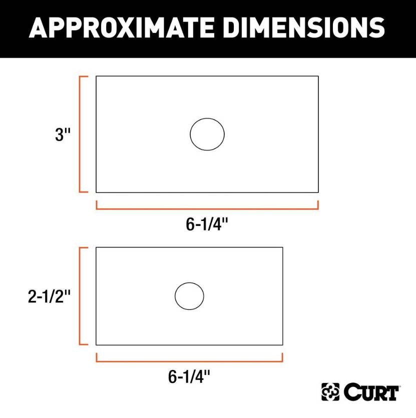 Curt Reducer Sleeve Set, 3" to 2-1/2" to 2" Shanks, 2 Pieces • 45408