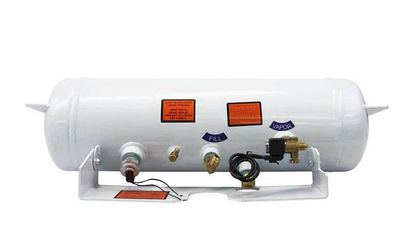 Flame King 5.9 Gallon ASME RV Trailer Propane Tank with Remote Valves & Solenoid • YSN-ASME5.9