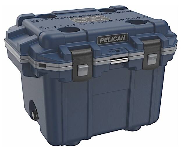 Pelican 30-Quart Elite Cooler - Pacific Blue/Gray • 30Q-1-PACBLUGRY