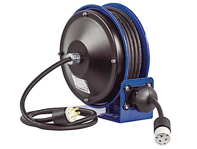 Cox Reels Compact Efficient Heavy Duty Power Cord Reel With A Single Industrial Receptacle • PC10-3012-A