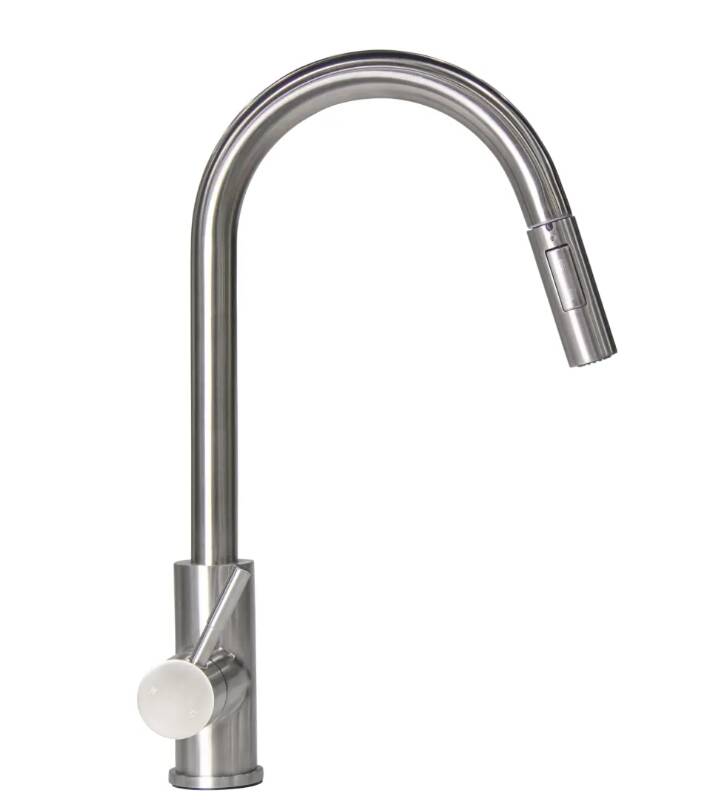 Lippert Flow Max Bullet Pull-Down RV Kitchen Faucet - Stainless Steel • 719333