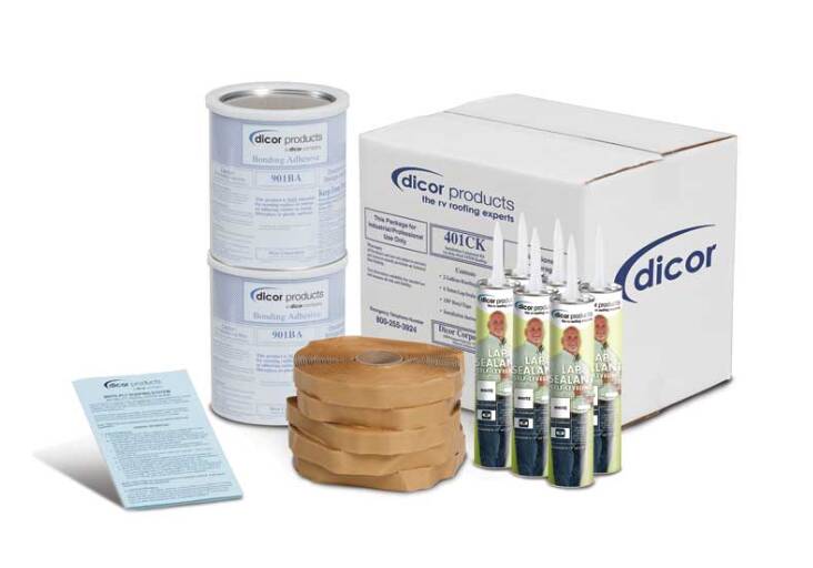 Dicor Installation Kit for EPDM and TPO Roofing, Ivory • 401CK-V