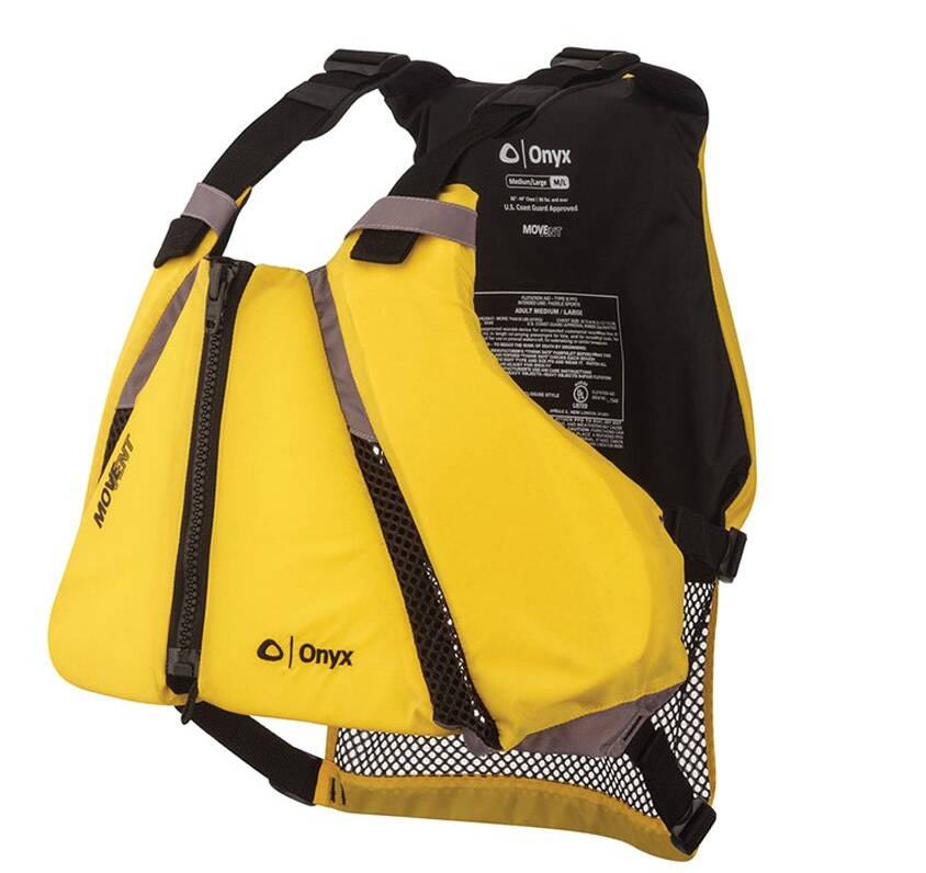 Onyx Outdoor MoveVent Curve X-Large/XX-Large Yellow Life Vest • 122000-300-060-14