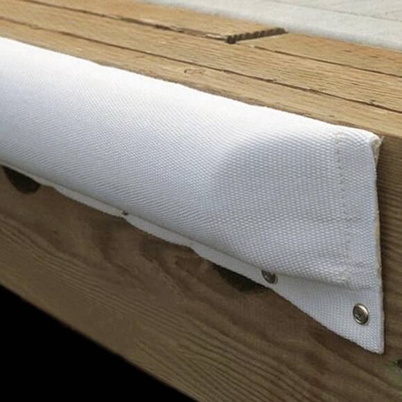 Taylor Made White Polyester Dock & Post Bumper, 4' L x 4-1/2" W x 1-3/4" D • DB3.40
