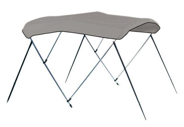Carver Cadet Gray Sunbrella Acrylic 3-Bow Ready to Assemble Bimini Canvas with Storage Boot, 6' L x 67"-72" W x H • 602A-10