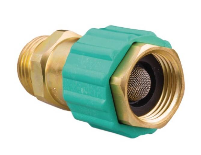 JR Products Brass Deluxe High Flow Water Regulator (3/4" FPT x 3/4" MPT) • 04-62425
