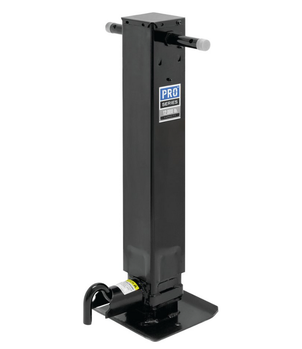 Pro Series Square Trailer Jack, No Mount, 12,000 lbs. Support Capacity, Sidewind, Weld-On, 12-1/2 Inch Travel • 1400990376