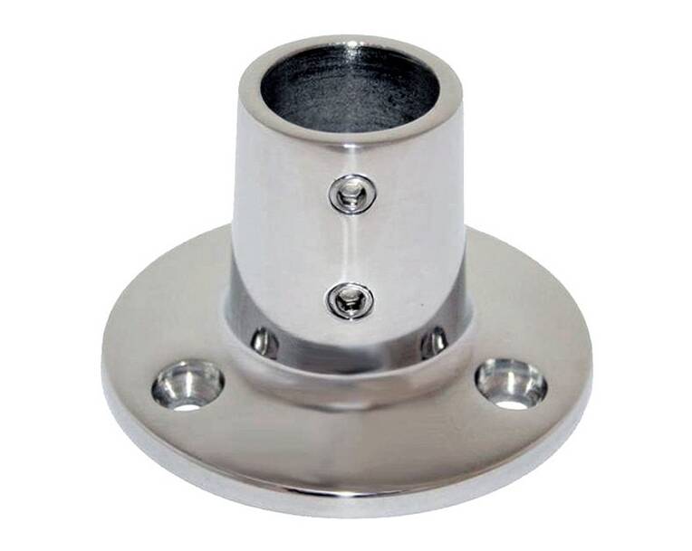 Whitecap 90° Stainless Steel Round Rail Base Fitting for 7/8" O.D. Tube • 6039C