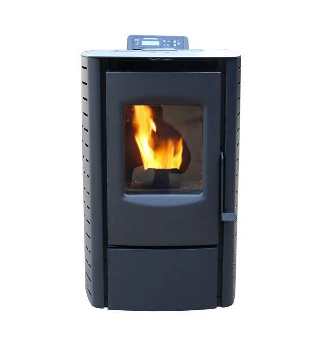 Cleveland Iron Works Mini Pellet Stove, 25,000 BTU, 800 Sq Ft Heating Area • F500215