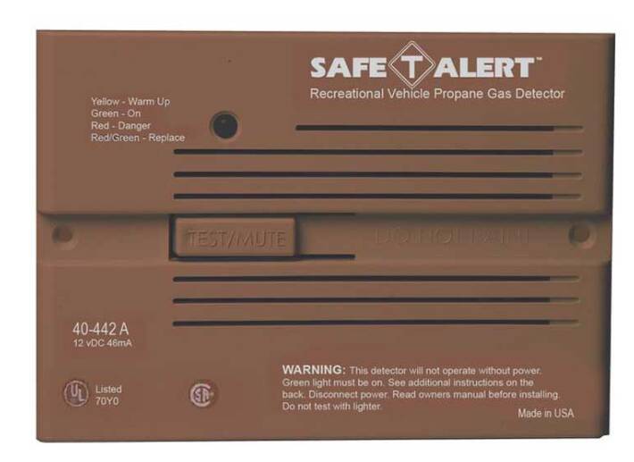 Safe-T-Alert 40 Series Brown Flush Mount Propane/LP Gas Alarm • 40-442-P-BR