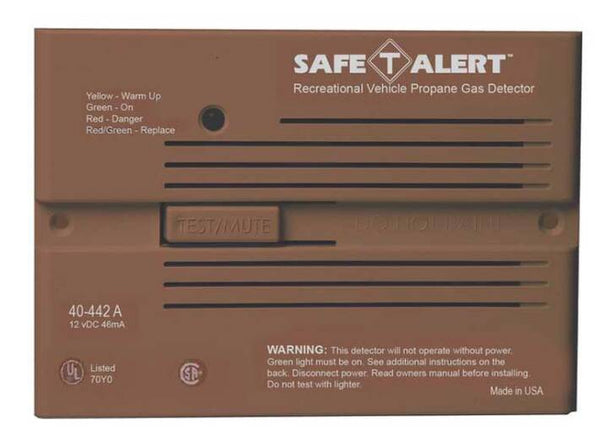 Safe-T-Alert 40 Series Brown Flush Mount Propane/LP Gas Alarm • 40-442-P-BR