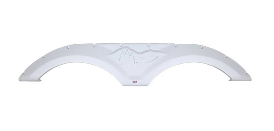 Icon FS2072 70-1/8"L x 11-1/4"H (5-1/2" Arch Heigh) Polar White Tandem Fender Skirt for Forest River Wildcat Model • 12072