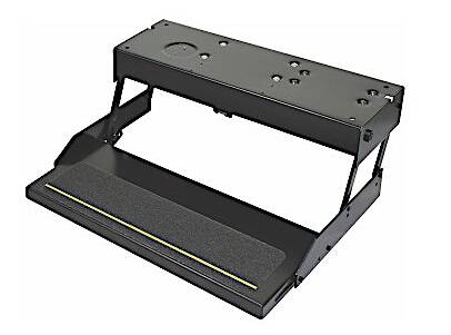Lippert Kwikee Single Series 28 Electric RV Steps - Black • 3747453