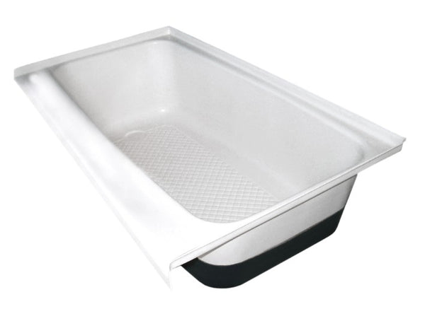 Icon RV Bath Tub Left Hand Drain, Polar White • 00482