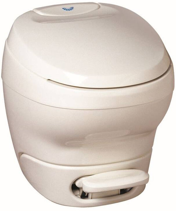 Thetford Aqua Magic Bravura Parchment Plastic High Profile Built-In Toilet with Hand Spray • 31101