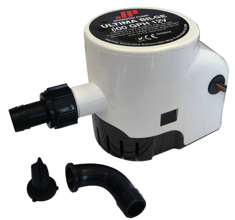 Johnson Pump Ultima Bilge 600 GPH 3/4" Hose Dura Ports • 32-47258-003