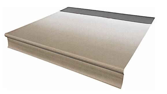 Lippert 13'W x 8'Ext. Vinyl Fade Sand Universal Replacement RV Awning Fabric with Black Weather Cover • V000334366