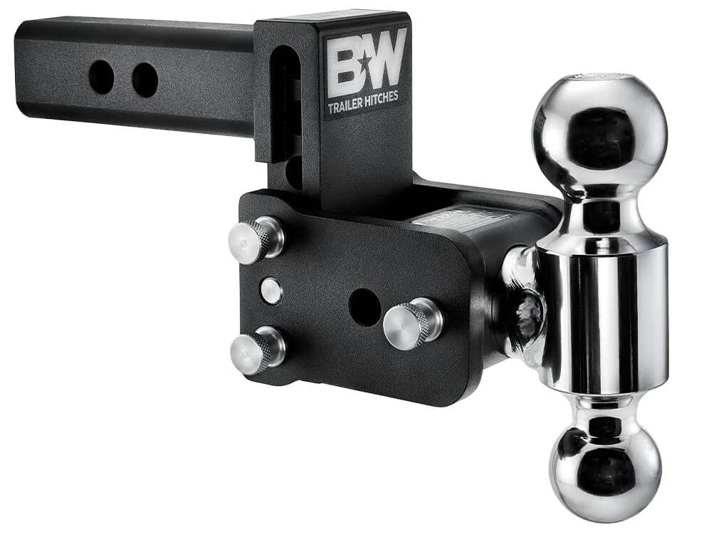 B&W Tow & Stow Adjustable Dual-Ball Mount -2" Receiver - 2", 2 5/16" Ball - 3" Drop • TS10033B