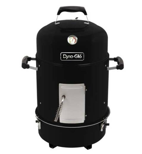 Dyna-Glo Compact Charcoal Bullet Smoker - High-Gloss Black • DGVS390BC-D