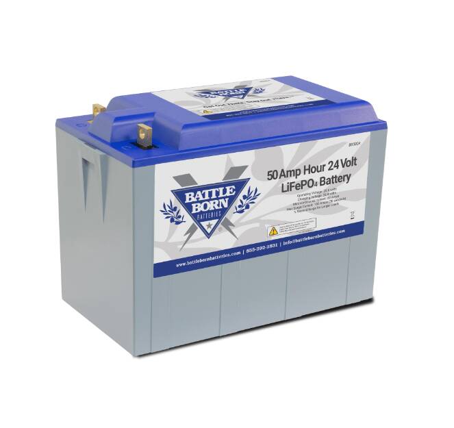 Battle Born 50Ah 24V LiFePO4 Deep Cycle Battery • BB5024