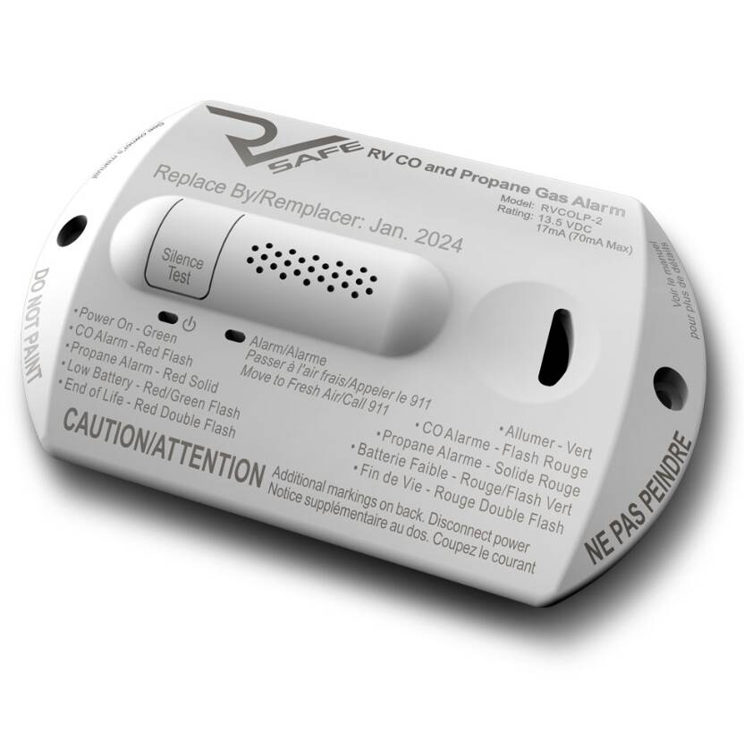 RV Safe Propane Gas Detector/Alarm - White • RVLP-2W
