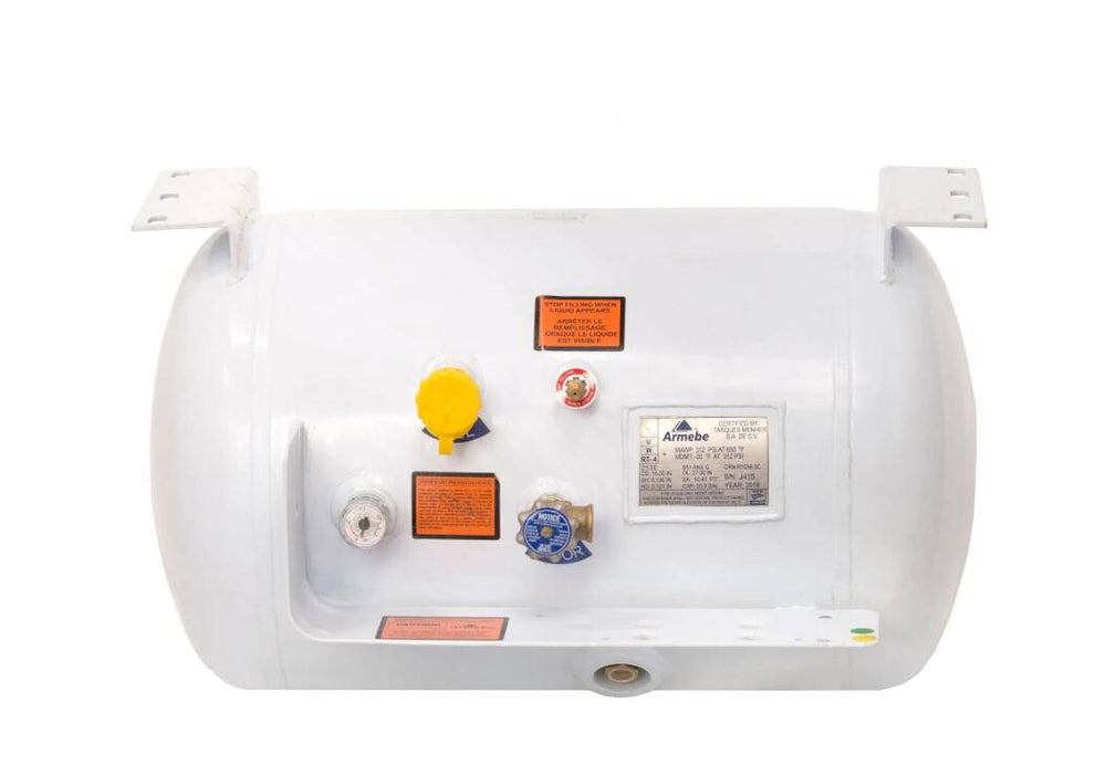 Flame King 20.3 gal ASME RV Trailer Propane Tank Cylinder with Mount Brackets • YSN203