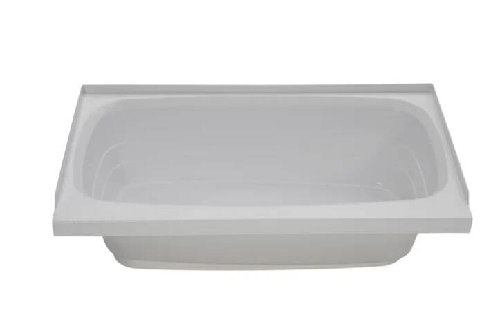 Lippert White Plastic Rectangular Bath Tub with Right Hand Drain (40"L x 24"W) • 209678