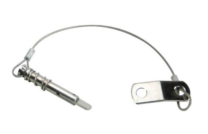 Whitecap Quick Release Pin with Lanyard, Spring and Flip Tab - 1/4" x 1" • S-1021C