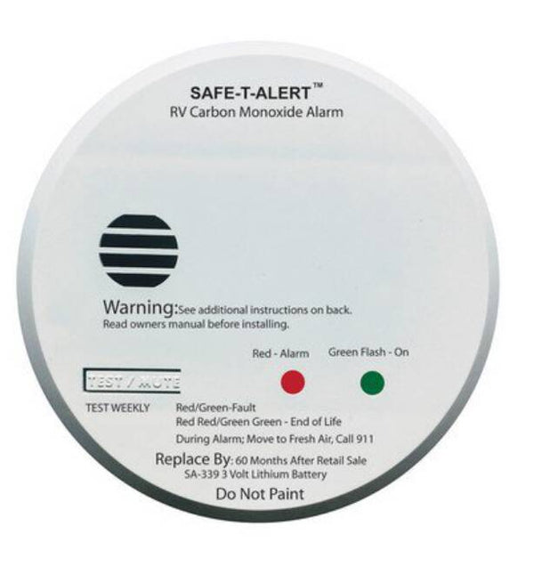 Safe-T-Alert Sealed Lithium Battery White Surface Mount Carbon Monoxide Alarm • SA-339-WT