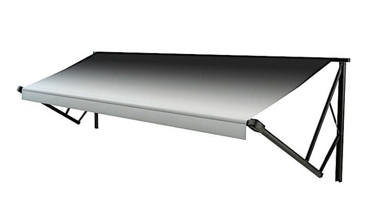 Lippert Solera Power & Hybrid 12'W x 8'Ext. Vinyl Fade Black Power/Manual RV Patio Awning Roller Assembly • V000211455